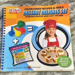Lil chef Dessert Delights Set - Colorful Kids Cookbook- easy for kids-  Used